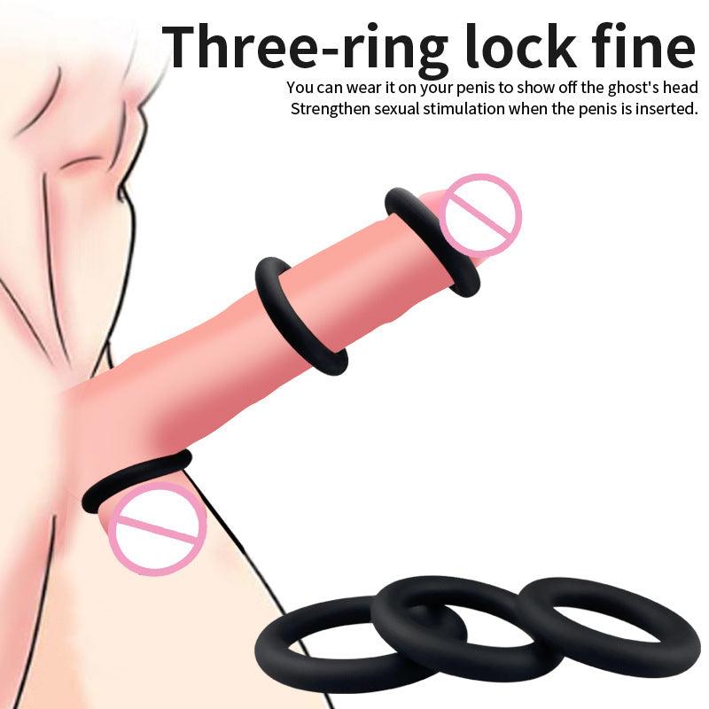 3PCS Silicone Cock Ring Set Male Penis Ring - propinkup