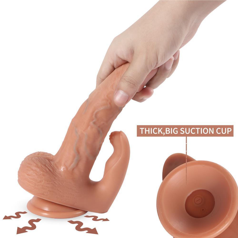 20 Vibration Frequency Wireless Realistic Dildo with Strong Suction Cup 8.46 INCH - propinkup