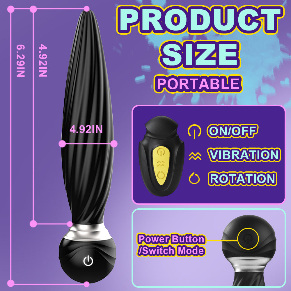 DAISY Remote Control Anal Vibrator 7 Vibrating 7 Head Rotating Butt Plug Sex Toys