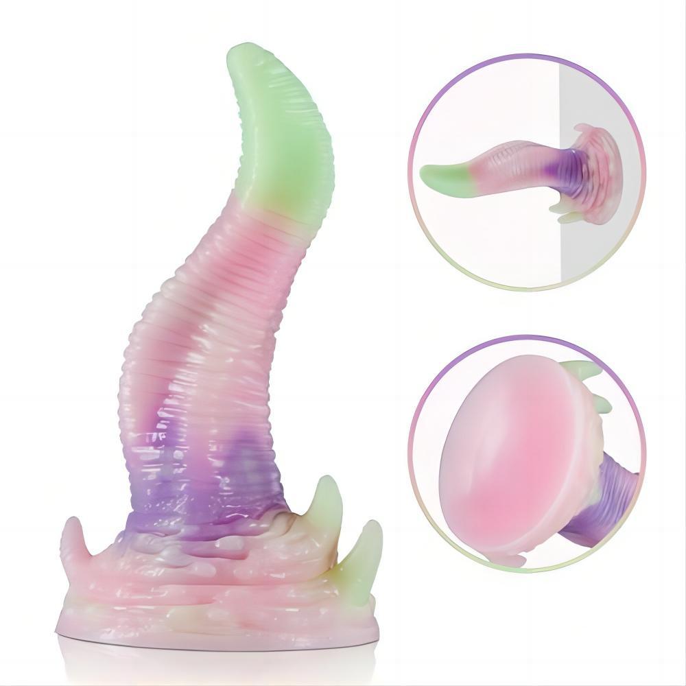 Monster Tentacle Silicone Rainbow Dildo with Suction Cup - propinkup