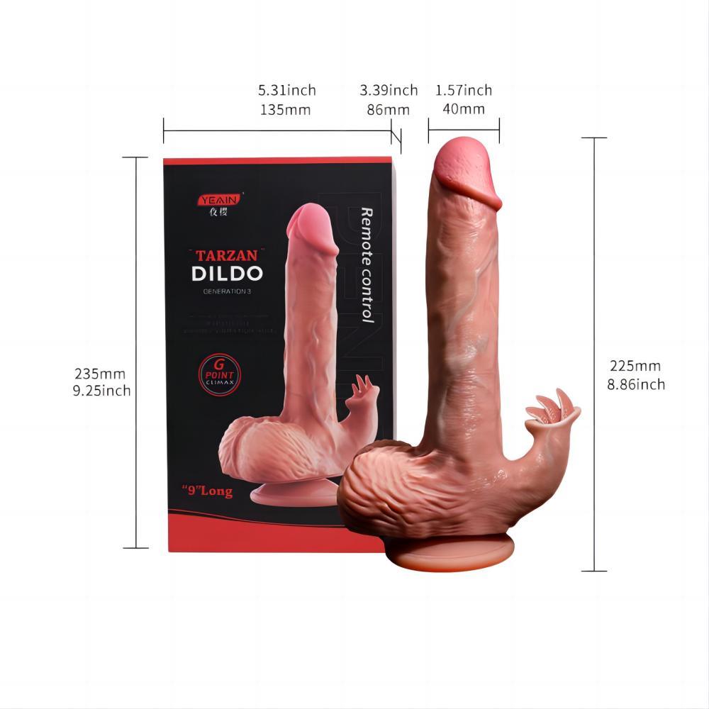 Propinkup Tarzan 4 in 1 Tongue Licking Remote Control Realistic Dildo - propinkup