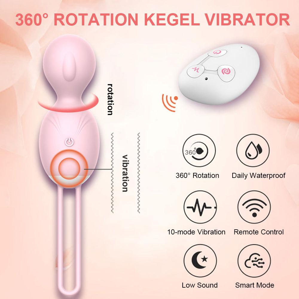 Dual Ben Wa Balls with 10 Vibration Modes Female Vibrators - propinkup