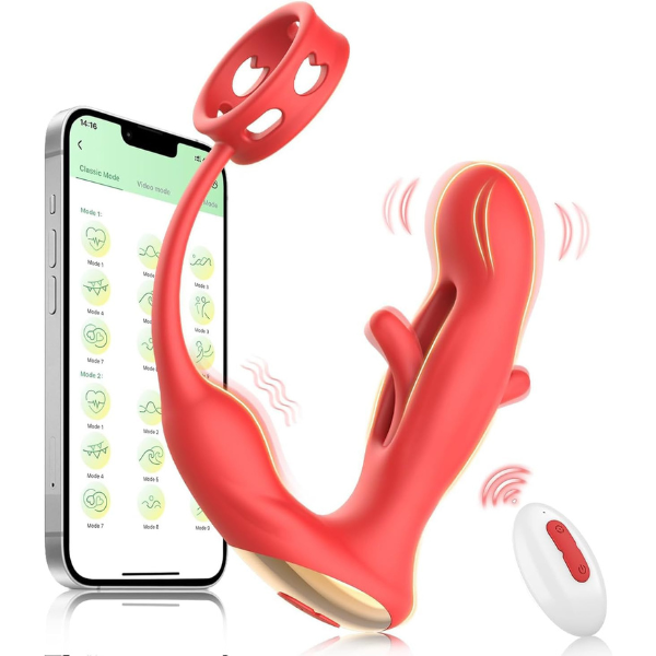 Flapping Prostate Massager APP Remote Control Anal Vibrator with 9 Flapping & 9 Vibrating Modes