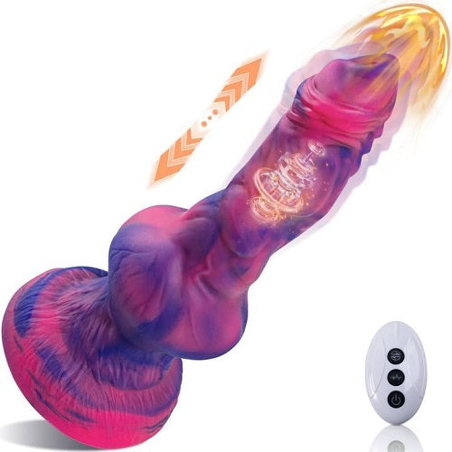 10.5” Monster Dildo Vibrator Huge Fantasy Knotted Dildos Thick G-Spot Vibrators with Suction Cup,