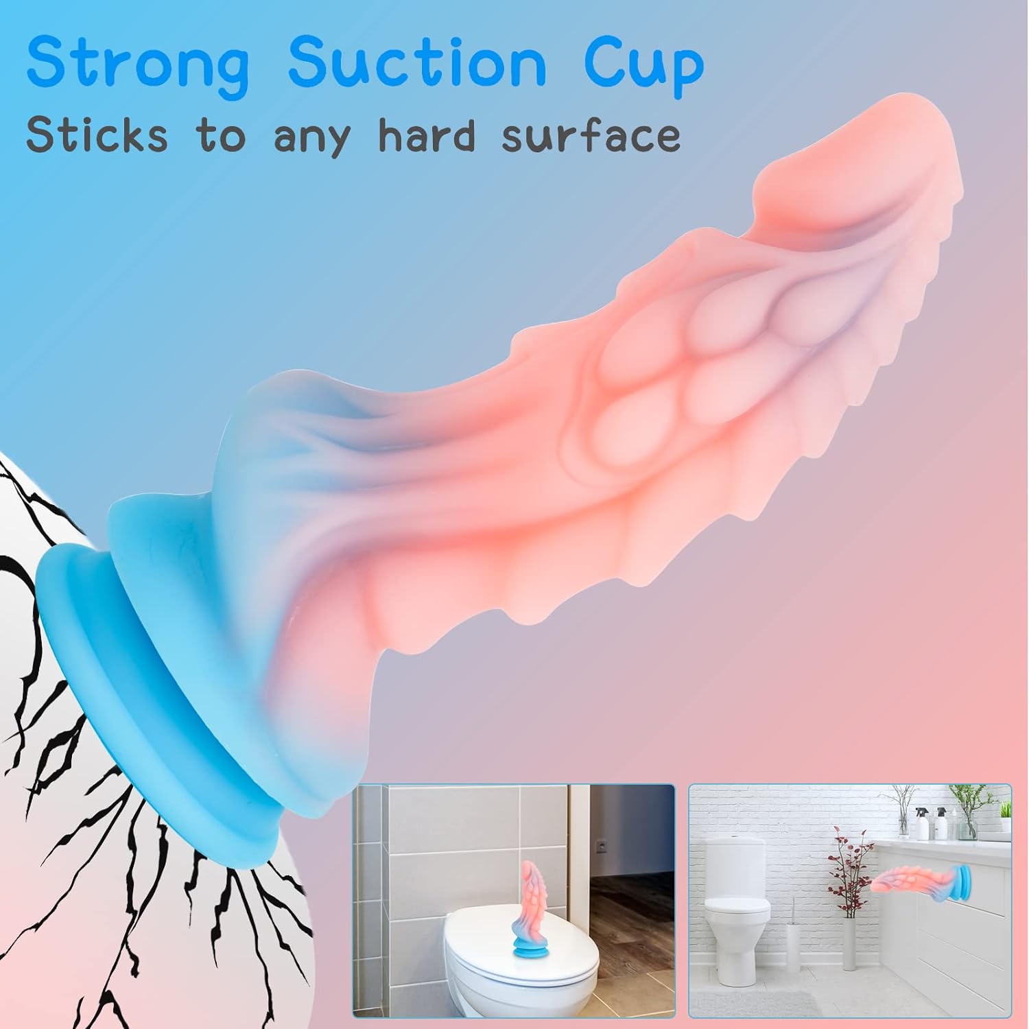 8.66in Monster Dildo Thick Dragon Fantasy Dildos Silicone Anal Plug with Strong Suction Cup Adult Sex Toy