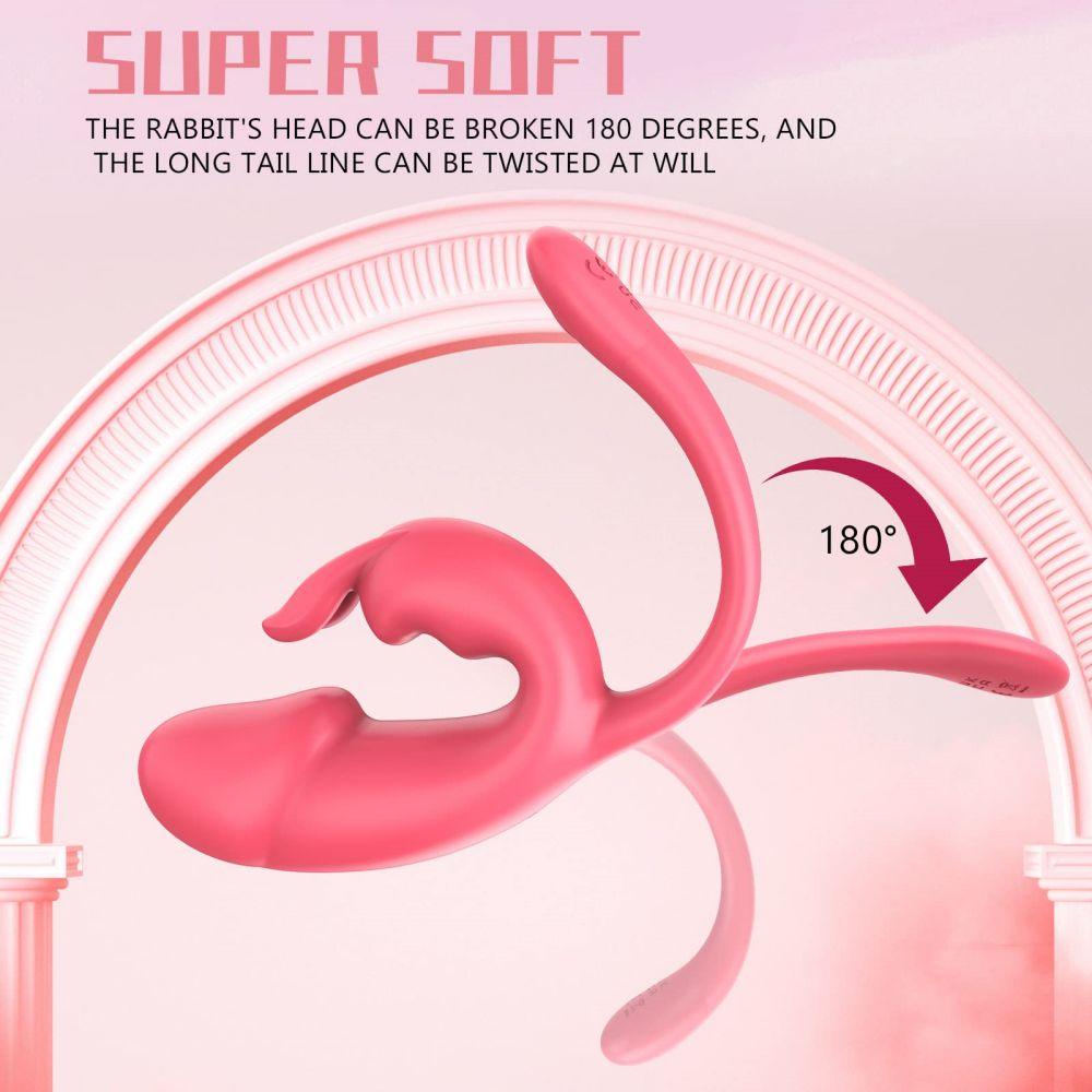 APP Control Rabbit Vibrator Clitoris Anal Stimulator - propinkup