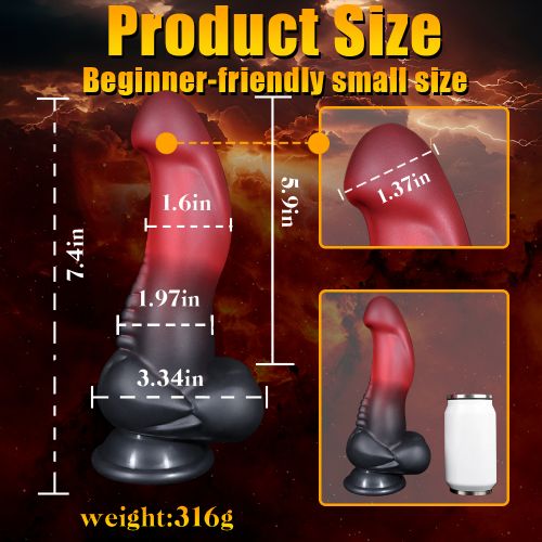 7.4 Inch Monster Dildo Realistic Dragon Dildos Silicone Anal Plug Adult Sex Toy for Beginners