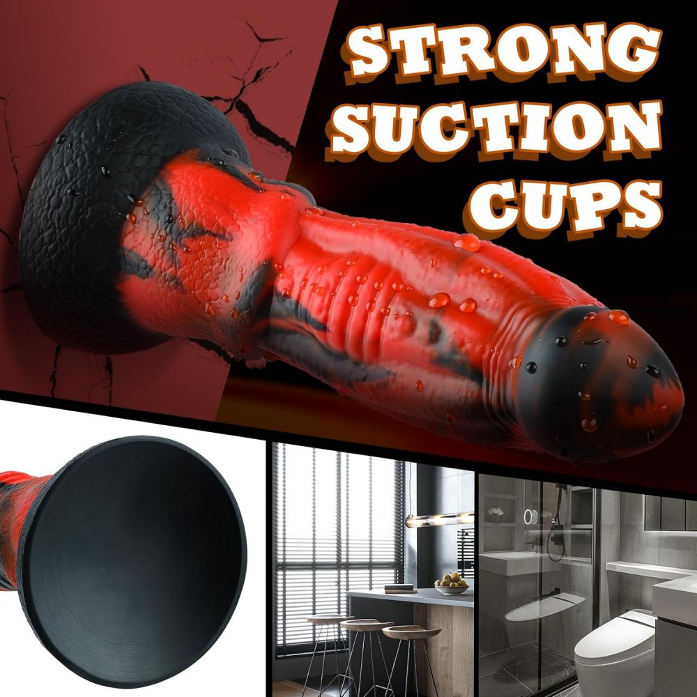 Monster Dildo Fantasy Dragon Dildos with Suction Cup 8.5 Inch Silicone Adult Sex Toy