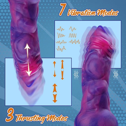 10.5” Monster Dildo Vibrator Huge Fantasy Knotted Dildos Thick G-Spot Vibrators with Suction Cup,