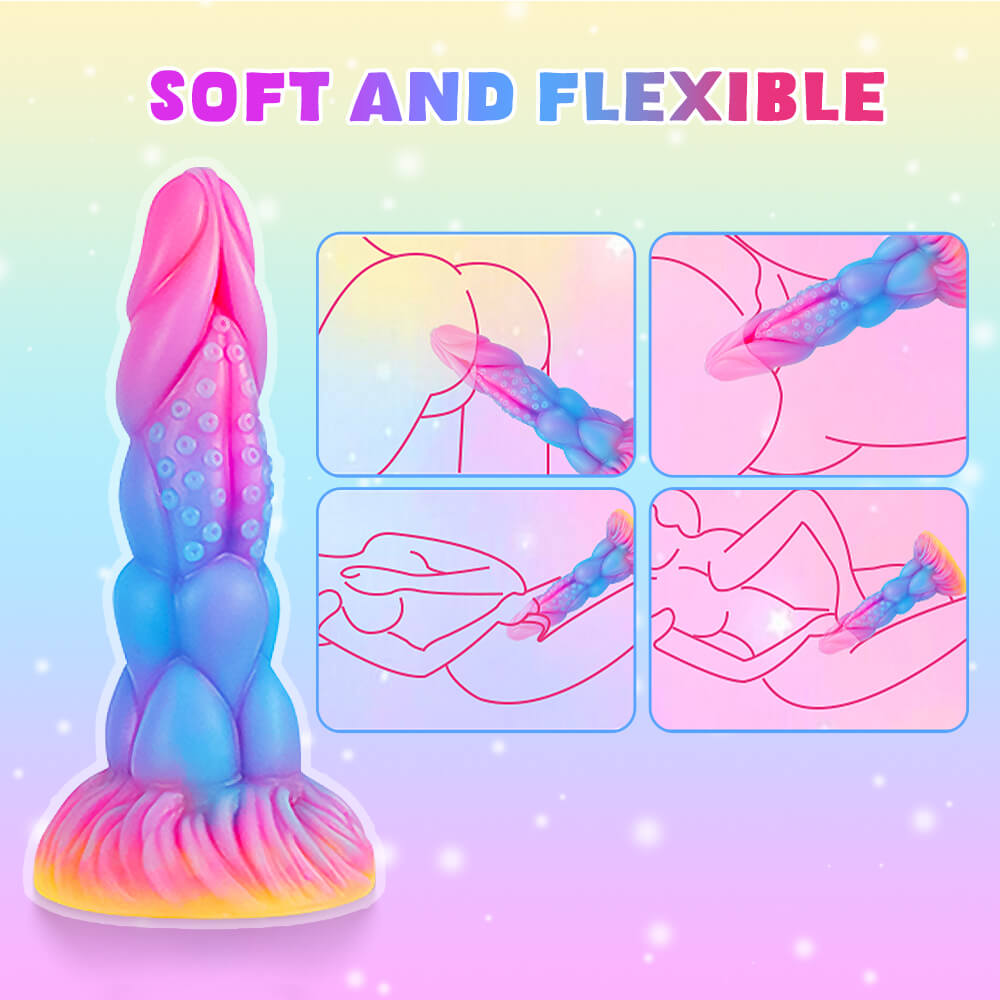 Fantasy Thick Monster Dildo 8.1" Tentacle Dildo Anal Dildos Glow in The Dark Adult Toys