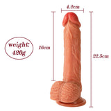 High-Frequency Pulsing Realistic Dildo 8.86 IN with Multi Telescoping Vibrating Modes - propinkup