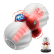 Male Xmas Gift Heating Masturbator with Vibrating Anal Beads 2 IN 1 Masturbation Cup - propinkup