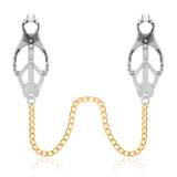 Fetish SM Nipple Clamps with Chain Butterfly Shape No Piercing