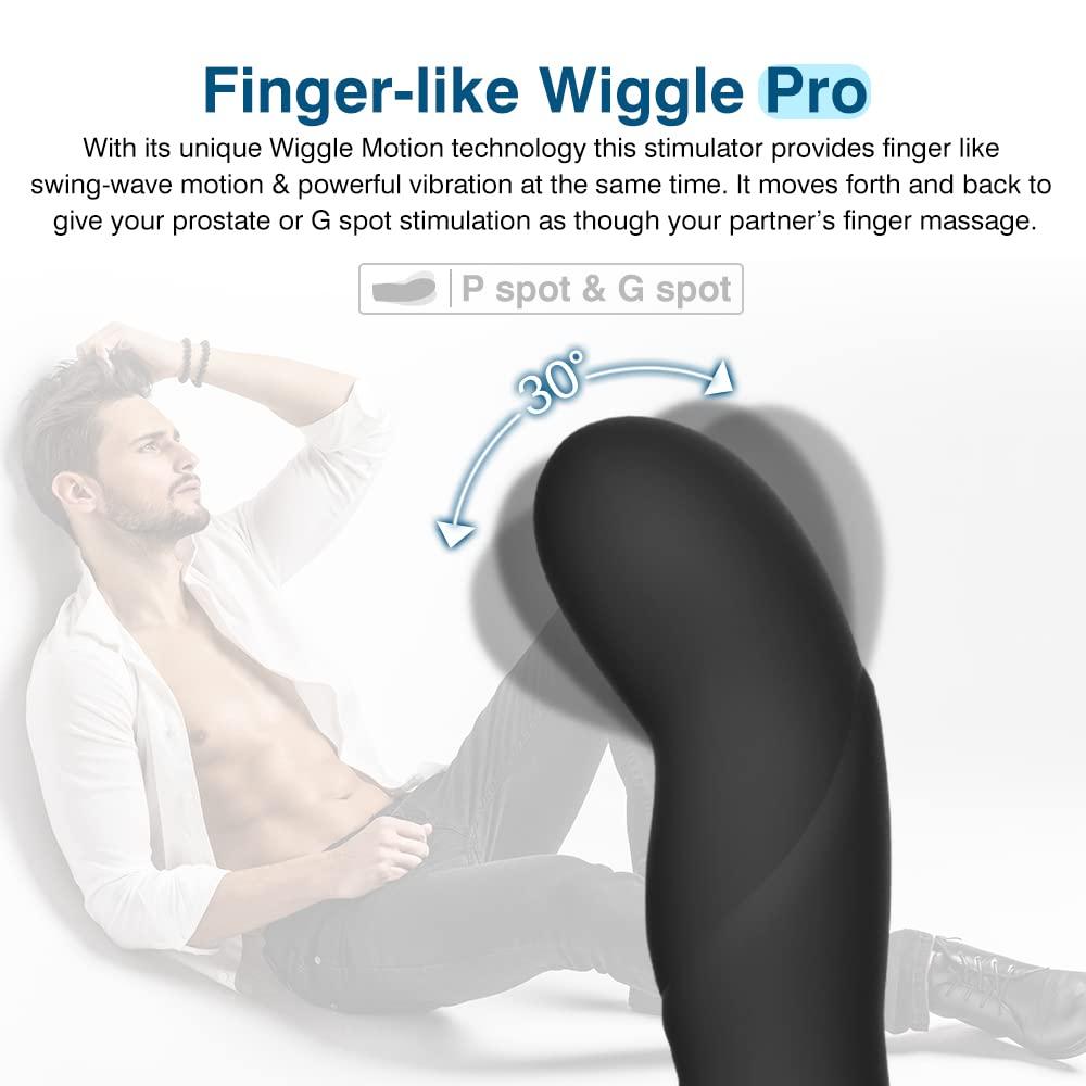 Fox Wiggle Motion Prostate Massager Remote Control Anal Plug Male Adult Toys - propinkup