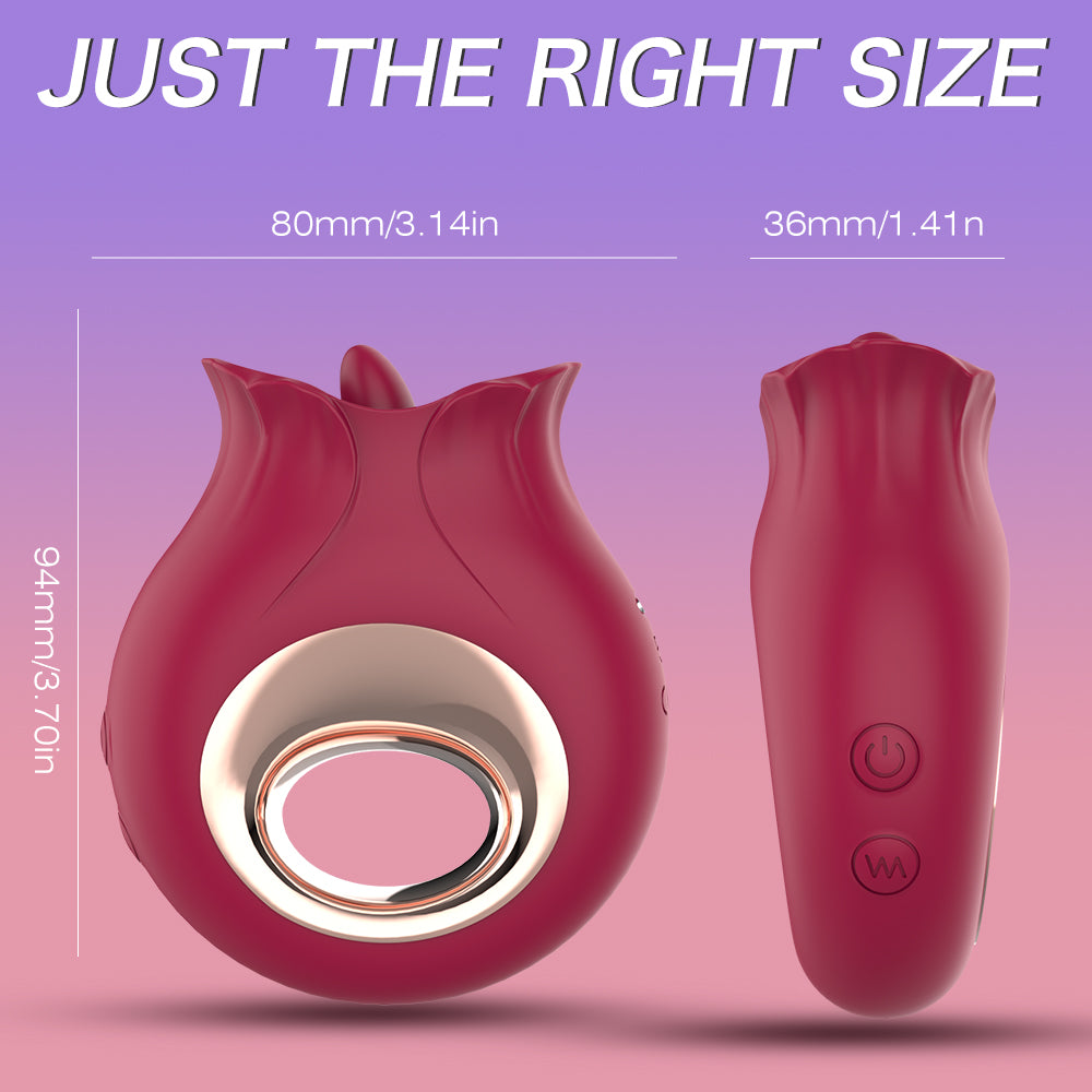 Female Vibrator 9 Vibrating & 9 Tongue Licking Modes Sex Toy for Woman - propinkup