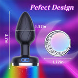 Ingrid LED Butt Plug 10 Vibration Mode Anal Plug 10 Colorful Light Porstate Masager - propinkup