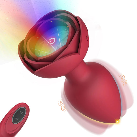 Laura Rose Vibrating Butt Plug Light Up With 7 Vibrations & Remote Control - propinkup