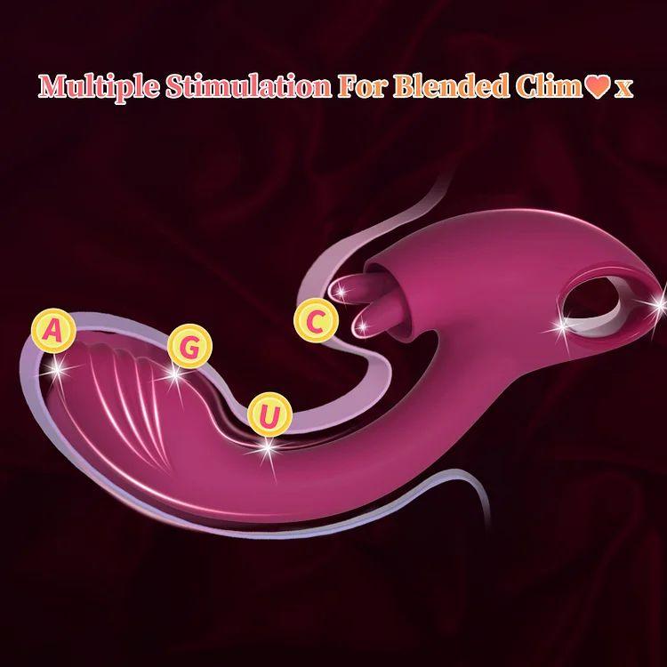 Lydia - Tongue Licking Vibrator G Spot Clit Stimulator Sex Toy for Woman - propinkup