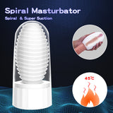 Heating Masturbator Vacuum Suction Spiral Male Stroker - propinkup