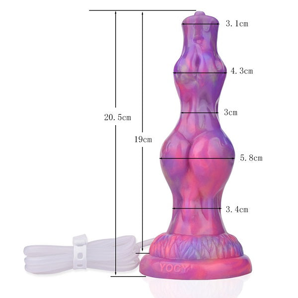 Squirting Monster Dildo Glow in the Drak K9 Animal Dildos with Knots 8 Inch Anal Plug Adult Toys