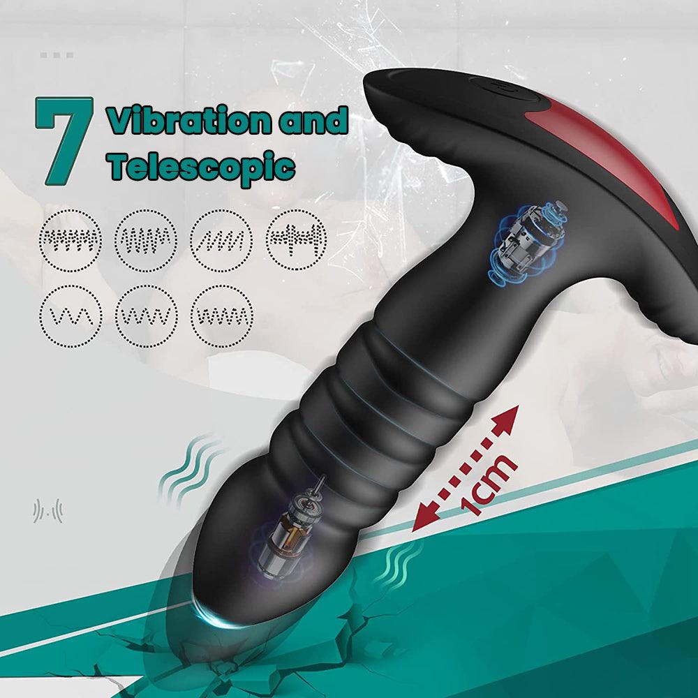 7 Thrusting & Vibrating Modes App Control Anal Plug Vibrator Prostate Massager - propinkup