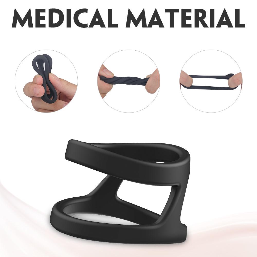 Silicone Cock Ring Eerection Aid Enhancing Premature Ejaculation Toys - propinkup