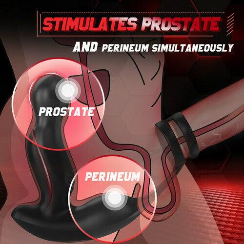 U-SINER 3-IN-1 Prostate Massager With 11 Vibrations & Dual Penis Ring - propinkup