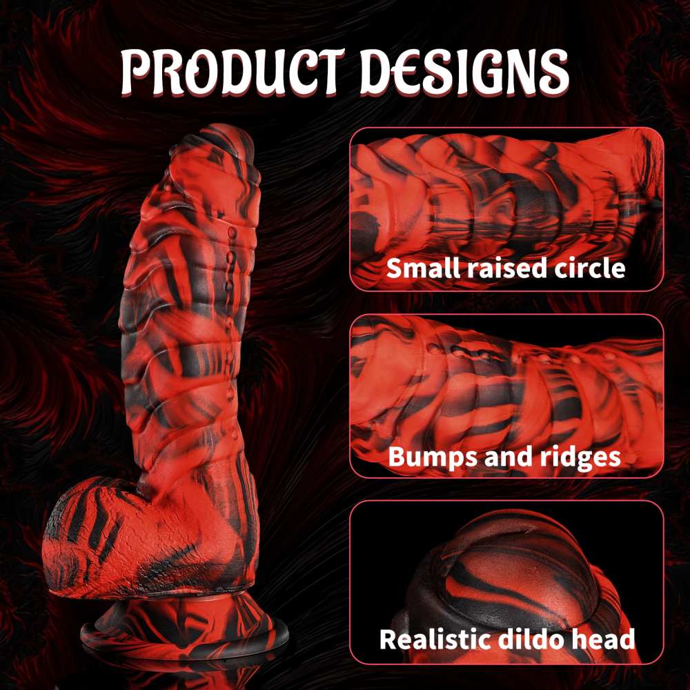 6.88in Fantasy Dragon Dildo Silicone Monster Dildos with Suction Cup Thick Penis Adult Toys