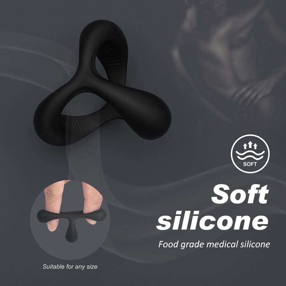 TRIANGLE 1.14 Inch Silicone Penis Ring for Erection Enhancing - propinkup