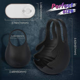 S-HANDE 1.29-Inch 9-Speed Vibrating Penis Ring with Testicles Teaser - propinkup