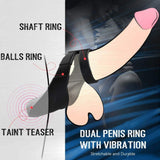 10 Vibration Modes Double Circles with Taint Teaser Penis Rings - propinkup