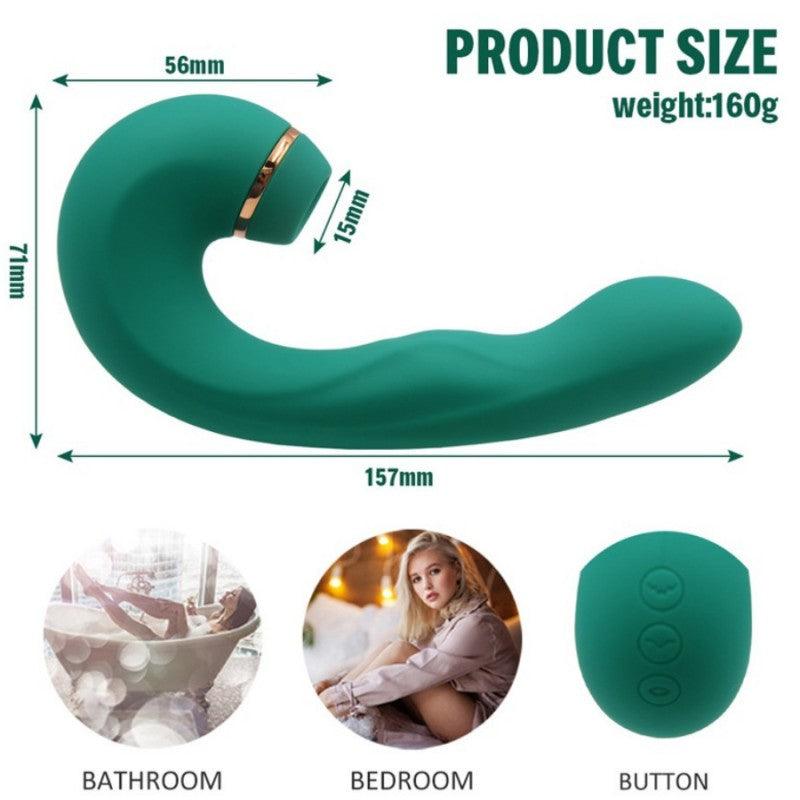 Female Sucking Vibrator Silicone 10 Frequency with G spot Stimulating - propinkup