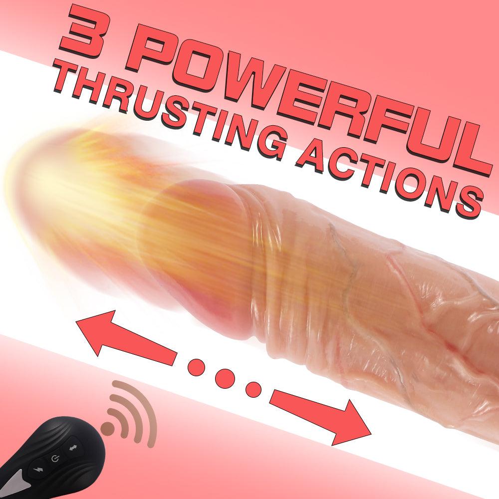 Propinkup Super Realistic Max Cock 3 Stretching 10 Vibration Lifelike Dildo - propinkup