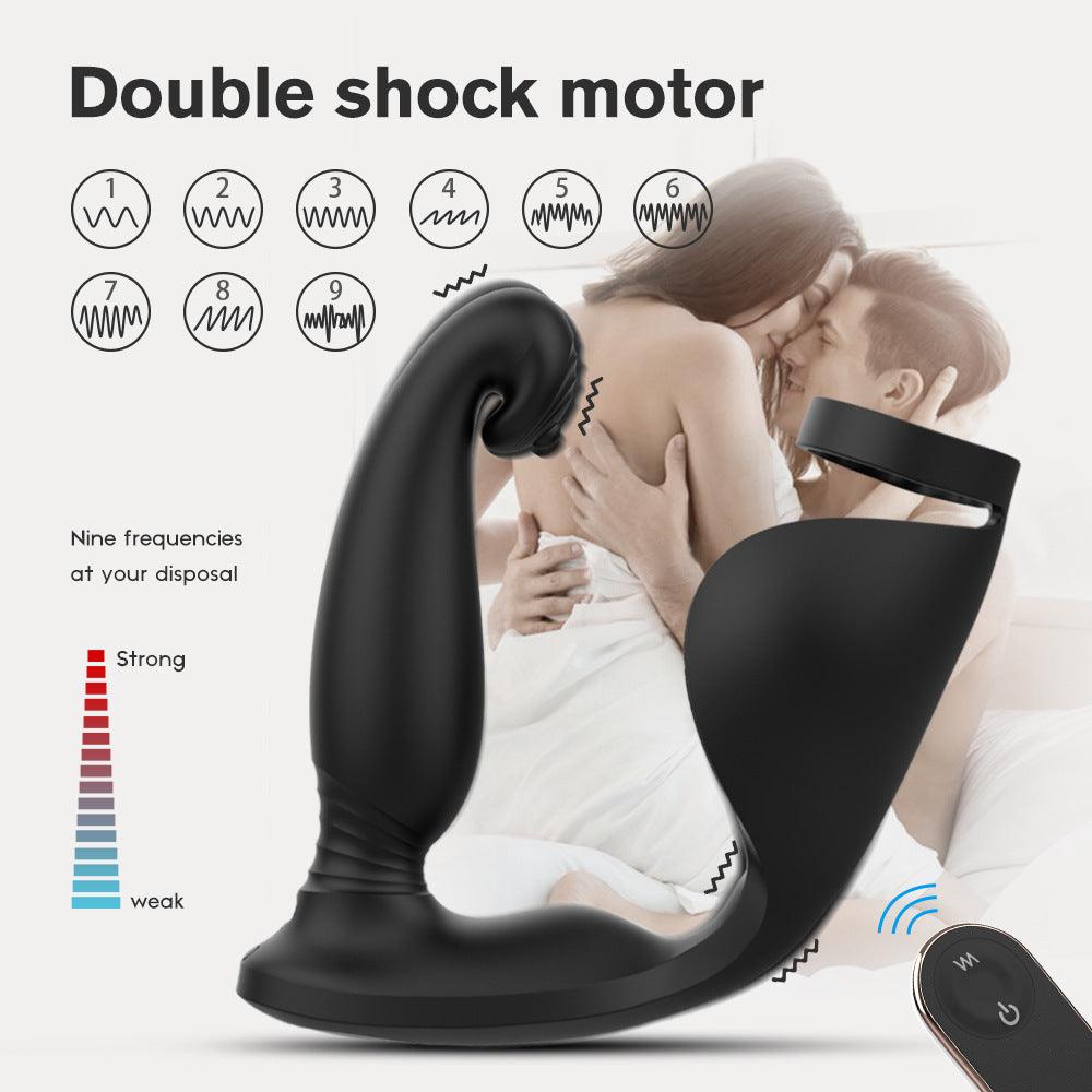 Versatile Vibrating Remote Control Cock Ring Butt Plug Prostate Massager - propinkup