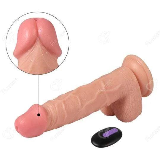 Hero Realistic Dildo Remote Dildo Vibrator with 20 Vibrating Modes - propinkup