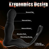 THOR 3 Thrusting 10 Vibrating Dual Cock Rings Prostate Massager - propinkup