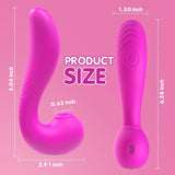 TRIPLE AROUSAL Clitoral Sucking 5 Licking 10 Vibrating G Spot Vibrator - propinkup