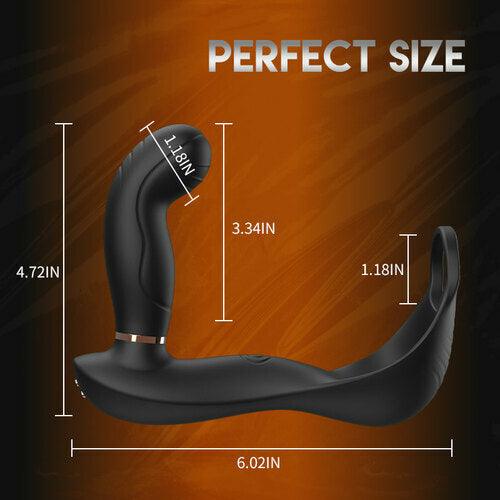 Wild Wind 7 Vibrating 7 Pulsating Anal Prostate Toy Teasing Butt Plug with Cock Ring - propinkup