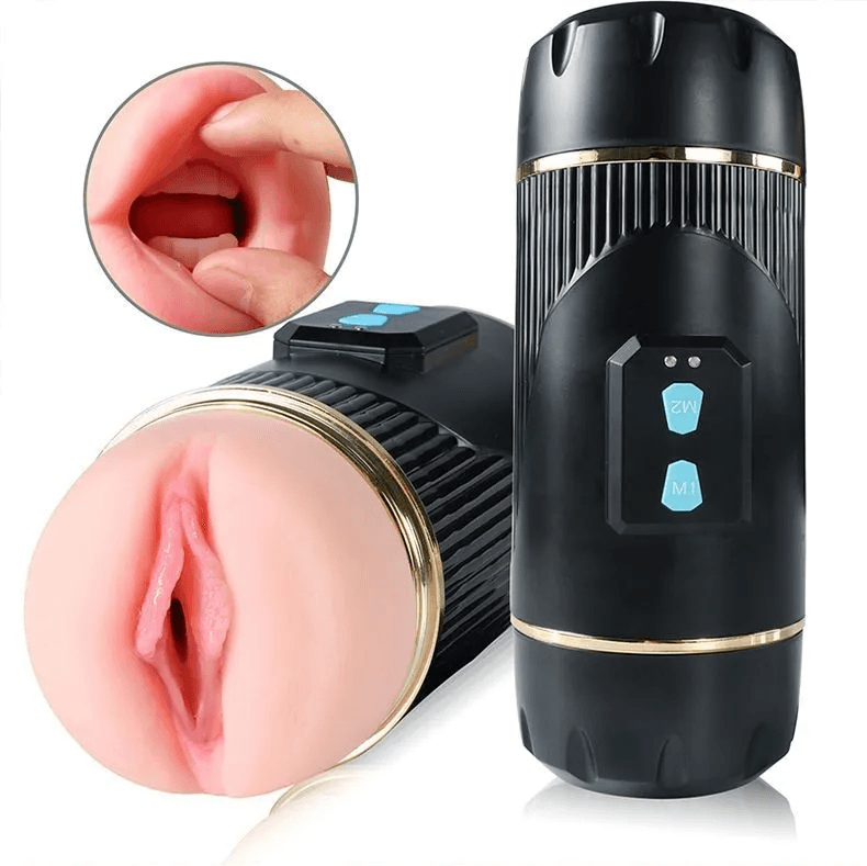 Kay Dual Channels 2in1 Lifelike 7 Frequency 3 Speed Male Masturbator Realistic Dual Channels - propinkup